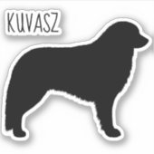 Sticker für die Silhouette Kuvasz (Vorderseite)