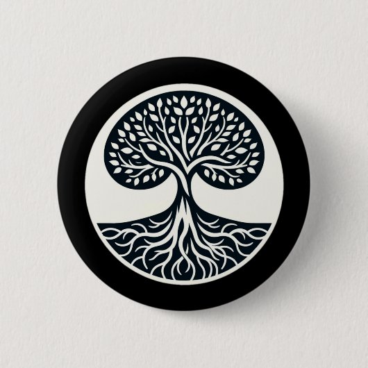 Sticker für die Vernetzung der Natur - Baum des Le Button (Vorderseite)