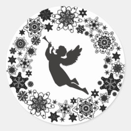 Sticker für die Weihnachtsangel-Silhouette