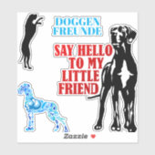 Sticker für Doggenfreunde (Blatt)