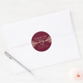 Sticker für Elegant Gold Burgundy Gastgeschenk Hoc (Umschlag)