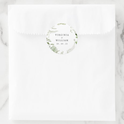Sticker für Elegant Greenery Envelope (Tasche)