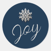 Sticker für Elegant Joyful Snowflake (Vorderseite)