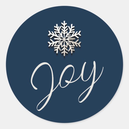 Sticker für Elegant Joyful Snowflake (Vorderseite)