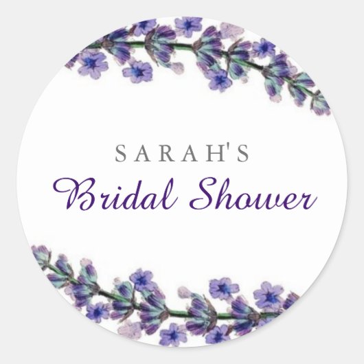Sticker für Elegant-Lavender-Brautparty (Vorderseite)