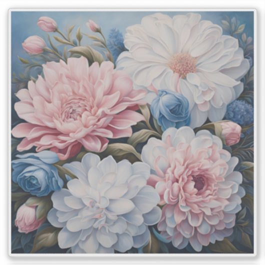 Sticker für elegante Blume (Vorderseite)