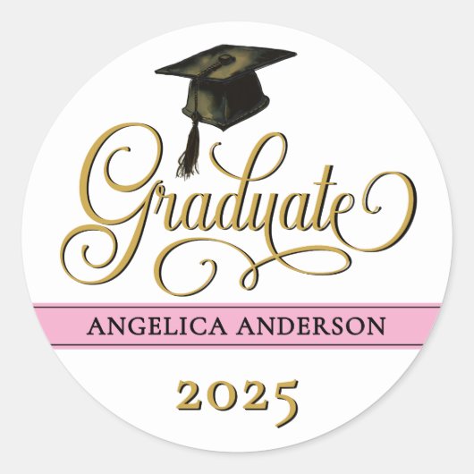 Sticker für elegante Script-Abschluss (Vorderseite)