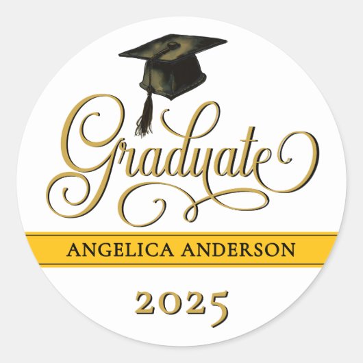 Sticker für elegante Script-Abschluss (Vorderseite)