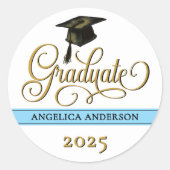 Sticker für elegante Script-Abschluss (Vorderseite)