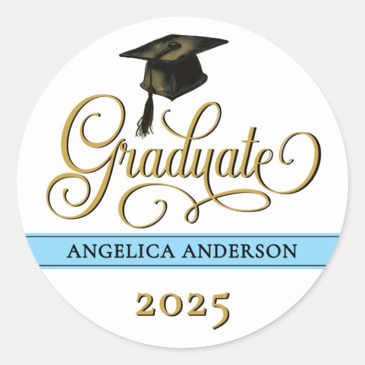 Sticker für elegante Script-Abschluss (Vorderseite)