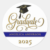 Sticker für elegante Script-Abschluss (Vorderseite)