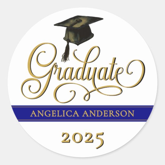 Sticker für elegante Script-Abschluss (Vorderseite)