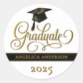 Sticker für elegante Script-Abschluss (Vorderseite)