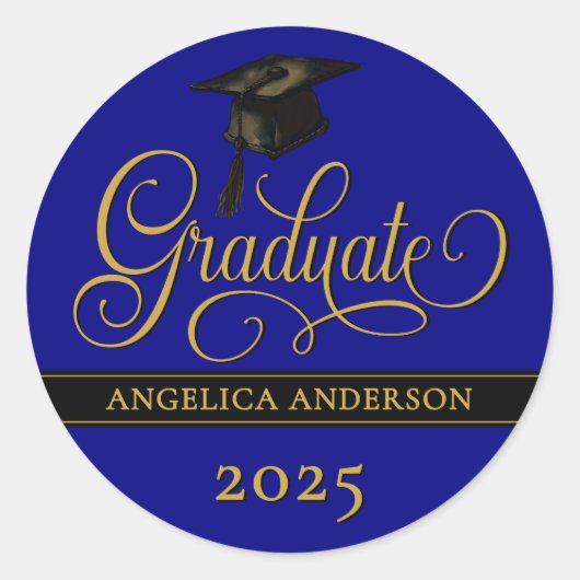 Sticker für elegante Script-Abschluss (Vorderseite)