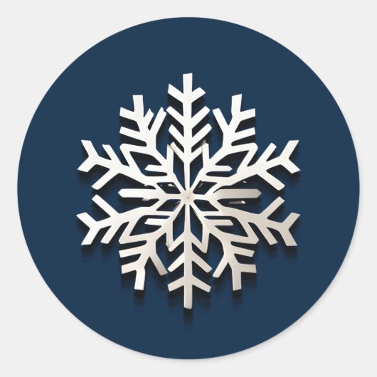 Sticker für Elegante Snowflake (Vorderseite)