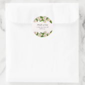 Sticker für elegante White Roses-Hochzeitsticker f (Tasche)