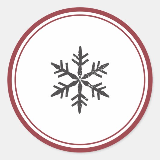 Sticker für Eleganter Single Snowflake (Vorderseite)