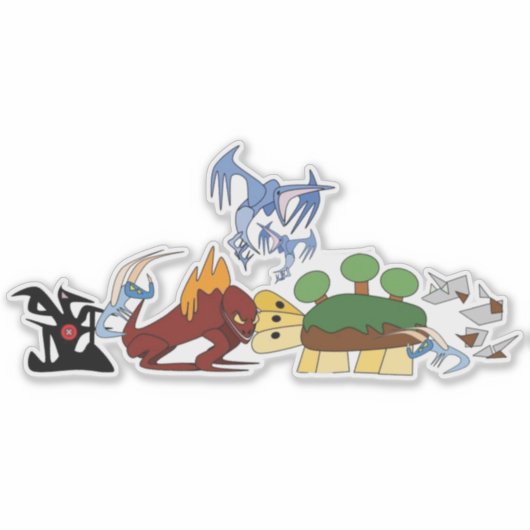 Sticker für elementare Drachen (Vorderseite)