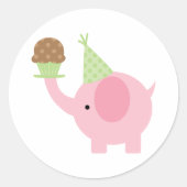 Sticker für Elephant und Cupcake (Vorderseite)