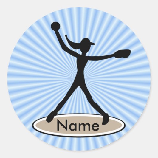 Sticker für Fastpitch Softball Pitcher (Vorderseite)