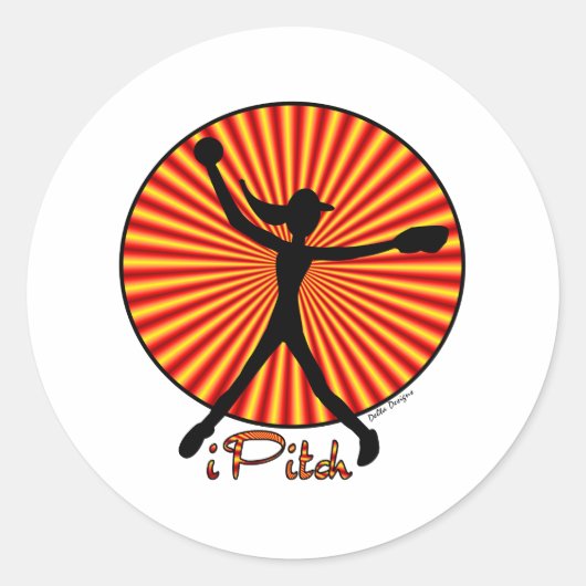 Sticker für Fastpitch Softball Pitcher (Vorderseite)