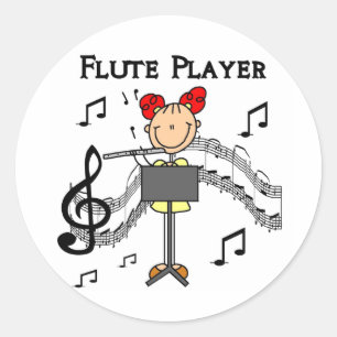 Sticker für Flute-Player-Sticker