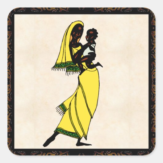 Sticker für Frauen in Afrika (Vorderseite)
