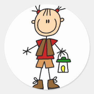 Sticker für Girl-Camping