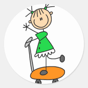 Sticker für Girl-Skateboarding-Sticker