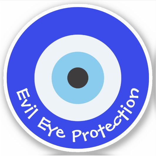 Sticker für griechisches Evil Eye Contour (Vorderseite)