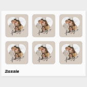 Sticker für Herz-Foto-Familie - Personalisierter S (Blatt)
