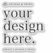 Sticker für Ihr Design Upload 4" x 4" (Vorderseite)