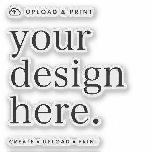 Sticker für Ihr Design Upload 4" x 4" (Vorderseite)