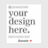 Sticker für Ihr Design Upload 4" x 4" (Blatt)