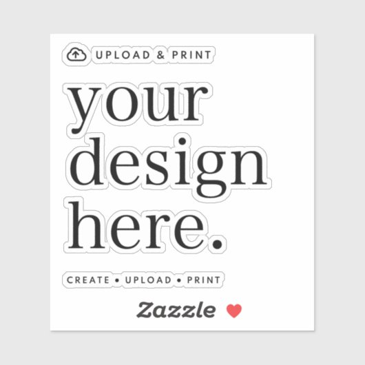 Sticker für Ihr Design Upload 4" x 4" (Blatt)