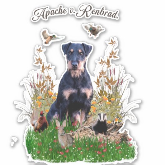 Sticker für Jagdterrier (Vorderseite)