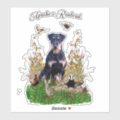 Sticker für Jagdterrier (Blatt)