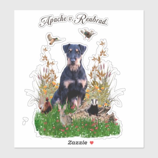 Sticker für Jagdterrier (Blatt)