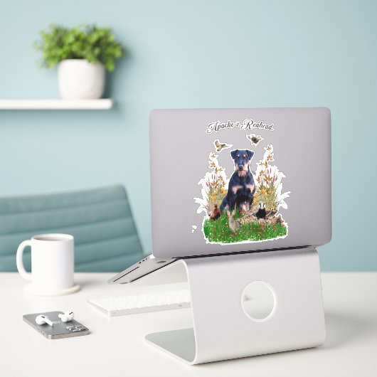 Sticker für Jagdterrier (Laptop auf Schreibtisch)
