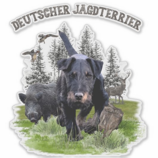 Sticker für Jagdterrier (Vorderseite)