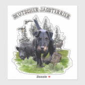 Sticker für Jagdterrier (Blatt)