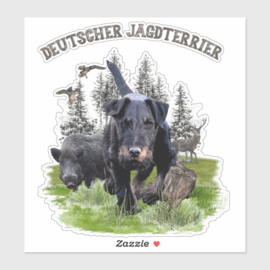Sticker für Jagdterrier (Blatt)