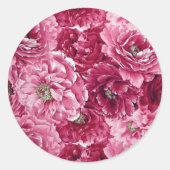 Sticker für klassische rosa Peonies (Vorderseite)