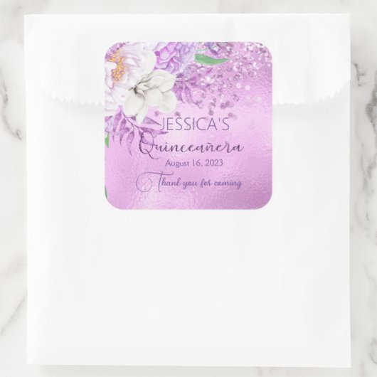 Sticker für Lila Blumenkohl, Quinceanera Lilac (Tasche)