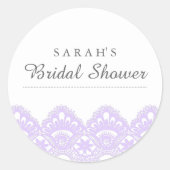 Sticker für Lila Spitzen-Brautparty (Vorderseite)