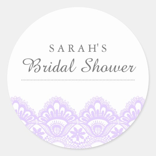 Sticker für Lila Spitzen-Brautparty (Vorderseite)