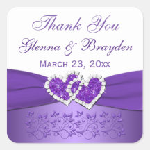 Sticker für lila und weiße Herzklopfe