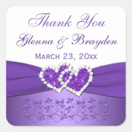 Sticker für lila und weiße Herzklopfe