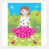 Sticker für Mädchen und Schmetterlinge (Vorderseite)