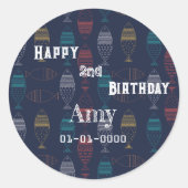 Sticker für mehrfarbiges Fischmuster (Vorderseite)